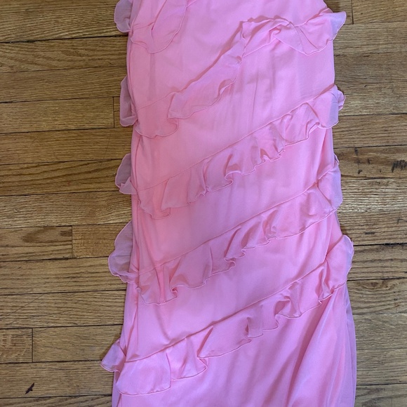 Pink Ruffled Maxi Skirt - Picture 2 of 4